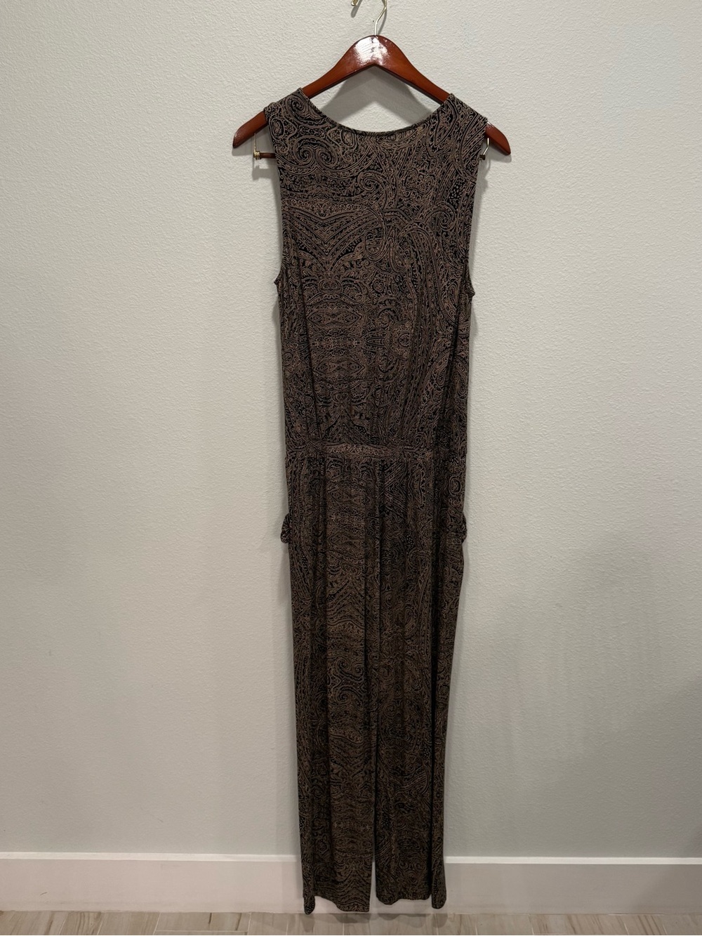 Soma Brown Paisley Sleeveless Jumpsuit - Picture 6 of 9